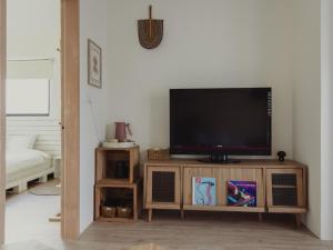 TV a/nebo společenská místnost v ubytování 白木宿客WoodWhite House