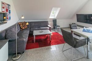 Televisyen dan/atau pusat hiburan di Ferienwohnung Ankerplatz