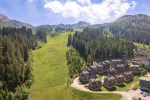 z góry widok na wioskę w górach w obiekcie Almresort Gartnerkofel Nassfeld w mieście Sonnenalpe Nassfeld