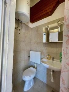 a bathroom with a toilet and a sink at Dejan apartment4-Top centar in Pula +19 photos