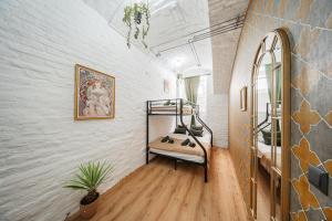 Ένα ή περισσότερα κρεβάτια σε δωμάτιο στο GREEN Apartments