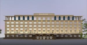 乌兰巴托Ulaanbaatar Hotel的建筑物正面效果图