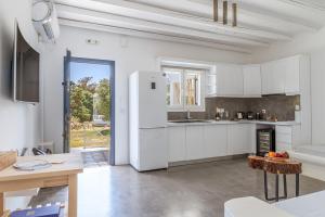 Η κουζίνα ή μικρή κουζίνα στο Ow Andros Suite 4,Private Whirlpool