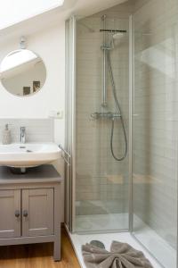 Koupelna v ubytování Berge, Balkon und top Ausstattung mitten in Sonthofen JS2