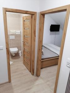 Koupelna v ubytování Víno Andrusiów