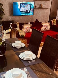 TV a/nebo společenská místnost v ubytování Luxury apartments