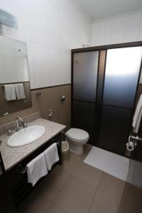 Koupelna v ubytování Hotel Schroeder