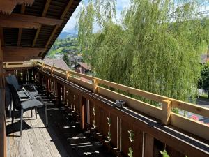 Balkón nebo terasa v ubytování See und Berge Loft