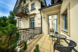 Balkón nebo terasa v ubytování Residence Vyhlídka