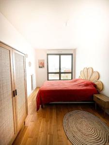 Ένα ή περισσότερα κρεβάτια σε δωμάτιο στο Penthouse with rooftop