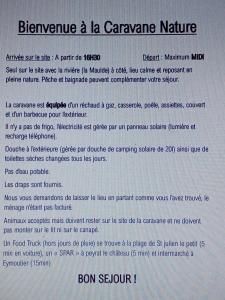 a document describing a la at La caravane nature in Saint-Julien-le-Petit