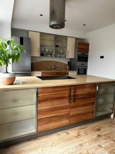 Kuchyň nebo kuchyňský kout v ubytování Side Sunset Eschenlohe Apartment