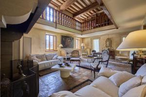 Posezení v ubytování MANOIR du QUESNAY