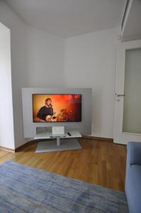TV a/nebo společenská místnost v ubytování Alessia Apartments-top location and garage parking