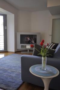 TV a/nebo společenská místnost v ubytování Alessia Apartments-top location and garage parking