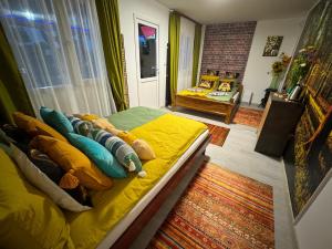 Χώρος καθιστικού στο La Moșie