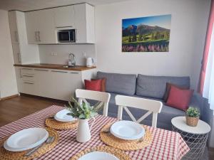 Kuchyň nebo kuchyňský kout v ubytování Apartmány Šafran Štrba