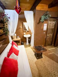 Koupelna v ubytování Posada El Palomar