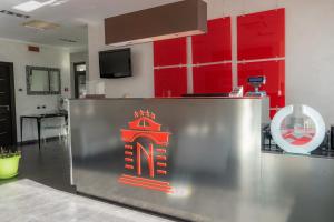 Kuchyň nebo kuchyňský kout v ubytování Hotel Napoleon