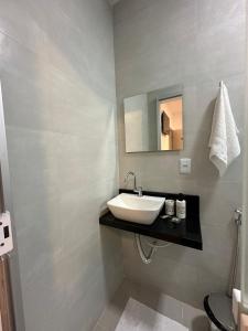 Koupelna v ubytování Torre Hotel