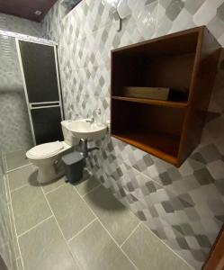 Koupelna v ubytování Casa turistica JB