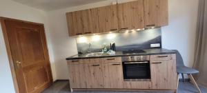 Kuchyň nebo kuchyňský kout v ubytování Ferienwohnung Jörgenhof