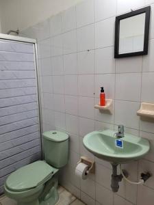 Koupelna v ubytování Casa Perla + 5 fotografií