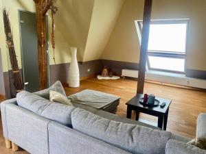 Posezení v ubytování Dachgeschossloft mit Aussicht ins Erzgebirge