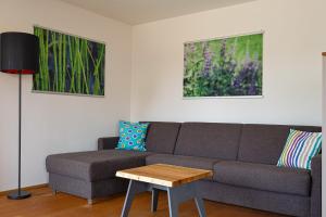 a living room with a couch and a table at Bregenz in Bettnau