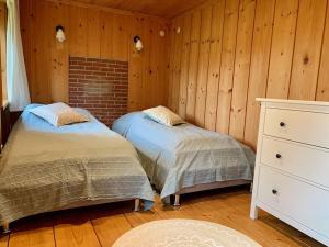 Postel nebo postele na pokoji v ubytování Ferienwohnung in historischer Mühle