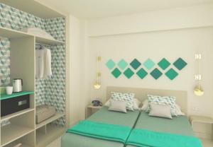 Postel nebo postele na pokoji v ubytování Hotel Gala Placidia 3'''sup
