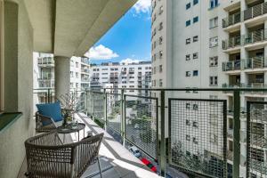 Balkoni atau teres di Apartament Mokotów -basen-