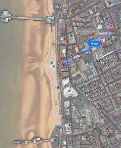 a map of a city with roads and buildings at Theo apartment 150 meters from the winter gardens large groups welcome in Blackpool