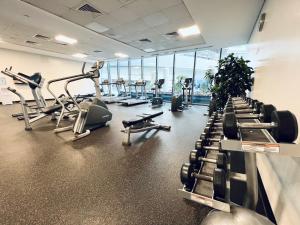 Fitness centrum a/nebo fitness zařízení v ubytování Vacay Lettings - Silverene - Next to Marina Mall with Amazing Marina View