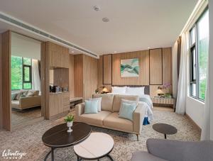 Χώρος καθιστικού στο Izumi Boutique Hotel