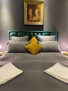 Ένα ή περισσότερα κρεβάτια σε δωμάτιο στο Apartment Central very close to Aquapark Nymphaea