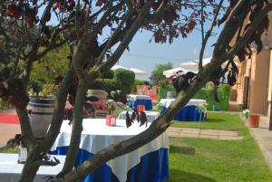 A garden outside Hotel Cuatro Calzadas