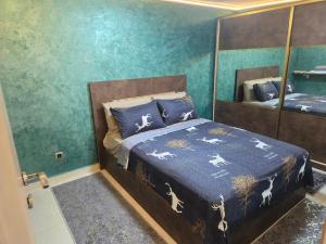 Krevet ili kreveti u jedinici u okviru objekta Agréable maisonnette au centre de Rabat
