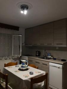 Kuchyň nebo kuchyňský kout v ubytování Roula Apartment