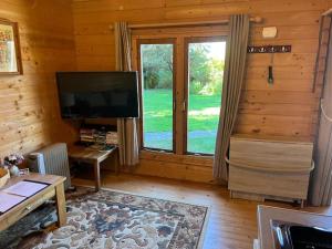 TV/trung tâm giải trí tại The 'SHED' Log Cabin, Bishop Sutton