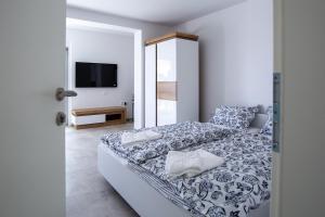 Ένα ή περισσότερα κρεβάτια σε δωμάτιο στο Studio Oljka