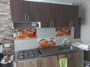 Kuchyň nebo kuchyňský kout v ubytování Apartamento en Ricaurte, Arrayanes de Peñaliza