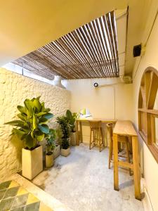 Χώρος καθιστικού στο Mascomunal hostel