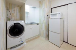 住吉にあるエルザビル411のキッチン(洗濯機、冷蔵庫付)