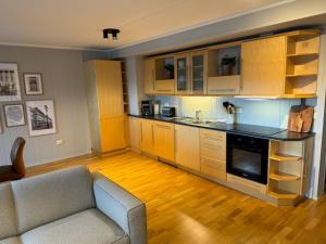 Dapur atau dapur kecil di Mosjøen Apartments Midt-Byen