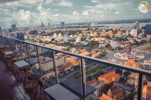 Nespecifikovaný výhled na destinaci Phnompenh nebo výhled na město při pohledu z apartmánu