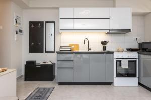 Kuchyň nebo kuchyňský kout v ubytování Elegant Apartment Piraeus + 6 fotografií