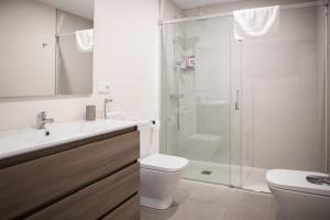 A bathroom at Casa en Tarela, Porto do Son
