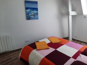 Postel nebo postele na pokoji v ubytování Duplex avec vue sur mer-La Rose des Vents