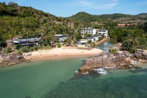 an aerial view of a resort on a beach at Exclusive beach apartment with Wonderful View in Ko Lanta